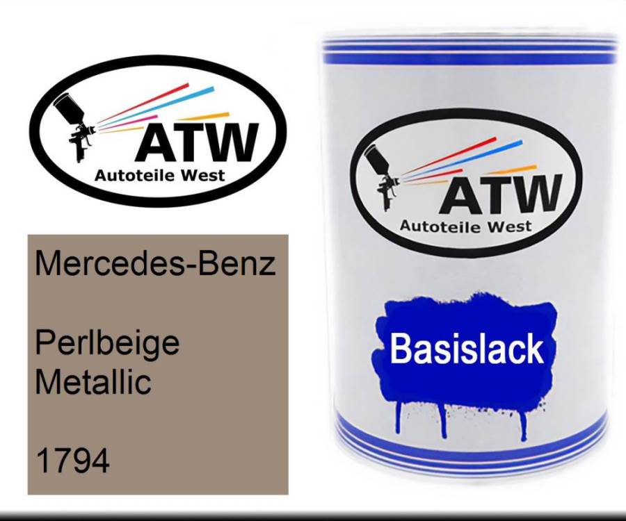 Mercedes-Benz, Perlbeige Metallic, 1794: 500ml Lackdose, von ATW Autoteile West.